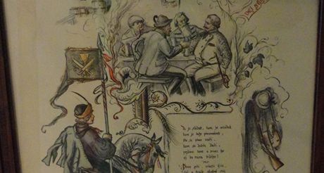 Detail kresby, kterou v roce 1899 nakreslil Mikolá Ale pro sládka