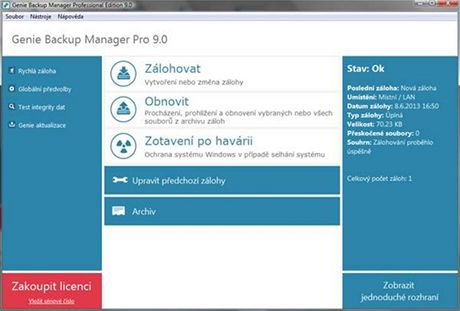 Genie Backup Manager Professional