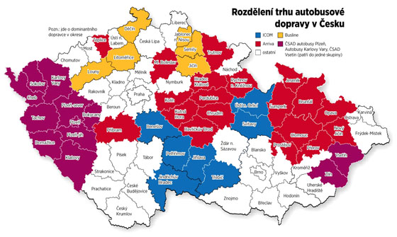 Rozdlen trhu autobusov dopravy v esku