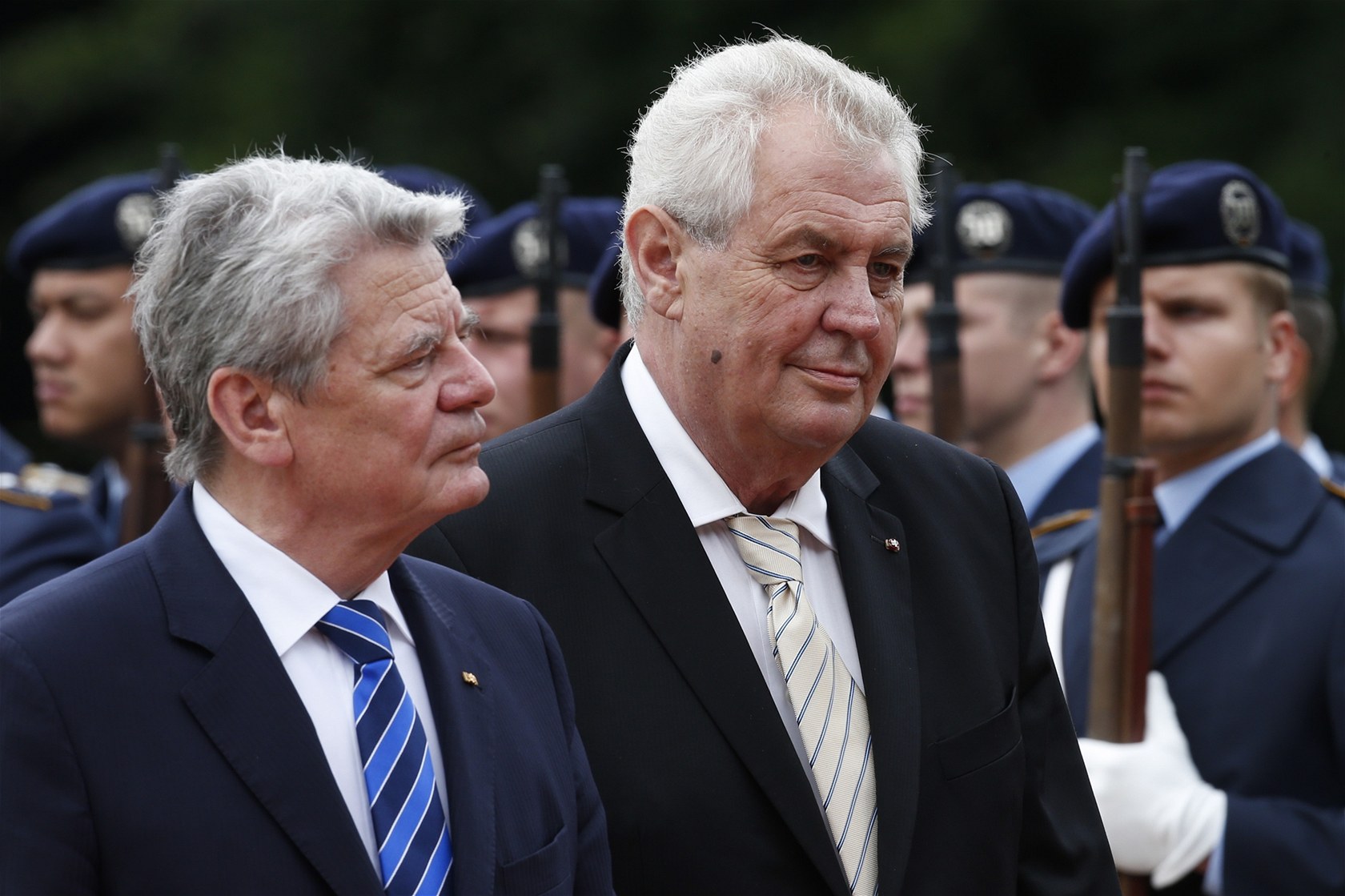 �eský prezident Milo� Zeman je náv�t�v� N�mecka. P�ijal ho jeho prot�j�ek