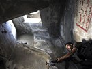 Syrský povstalec v Aleppu (18. ervna 2013)
