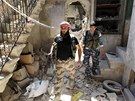 Syrtí povstalci v Aleppu (18. ervna 2013)