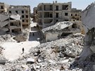Z nkterých tvrtí v Aleppu jsou po msících boj u jen hromady trosek (18.