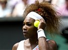 ÚPRAVA ELENKY. Serena Williamsová v utkání s Mandy Minellaovou.