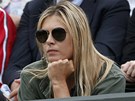 NERVY. Ruská tenistka Maria arapovová svému píteli Dimitrovovi ve Wimbledonu.