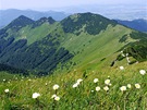 Suchý (1 468 m), Biele skaly a Stratenec (1 513 m)