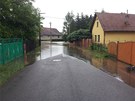 Zaplavené ulice v ankovicích u Hrochova Týnce