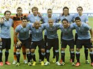 SPOLENÉ FOTO. Fotbalisté Uruguaye pózují ped semifinále Poháru FIFA proti