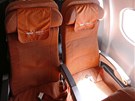Prázdná sedala v letadle Aeroflotu, která ml rezervovaná bývalý technik
