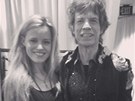 Georgia May Jaggerová a její otec Mick Jagger (17. ervna 2013)