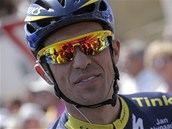 TSN PED STARTEM. Alberto Contador na startu vodn etapy leton Tour de...