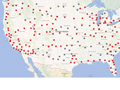 Pokryto. Takto by mla podle firmy Tesla vypadat mapa pokryt USA