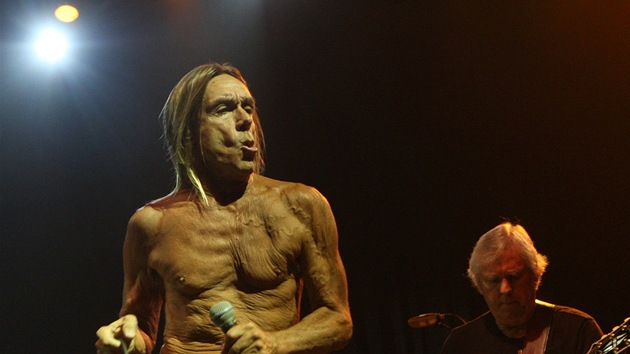 Punkový kmotr Iggy Pop koncertoval 22. června 2013 ve Frýdku-Místku se svou slavnou kapelou The Stooges.