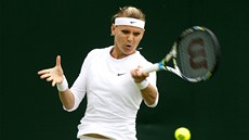 VÝBORNÝ ZA�ÁTEK. Lucie �afá�ová zápas 1. kola proti Ameri�ance Davisové s