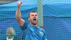 Luká� Melich po svém úsp�ném pokusu na mítinku Zlatá tretra.