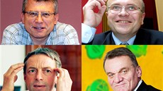 Bývalí pra��tí primáto�i Jan Kasl, Igor N�mec, Pavel Bém a Bohuslav Svoboda