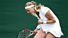 MÁM VOLNO. eská tenistka Petra Kvitová ve 2. kole Wimbledonu kvli zranní soupeky vyhrála bez boje.