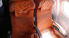 Prázdná sedala v letadle Aeroflotu, která ml rezervovaná bývalý technik