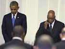 Barack Obama s prezidentem Jihoafrické republiky Jacobem Zumou.