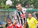 eskobudjovický Zdenk Linhart v pípravném utkání proti rakouskému týmu
