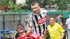 �eskobud�jovický Zden�k Linhart v p�ípravném utkání proti rakouskému týmu