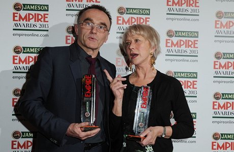 Danny Boyle a Helen Mirrenová na udílení cen Jameson Empire Film Award