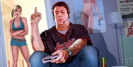 Run kreslená ilustrace ke Grand Theft Auto V
