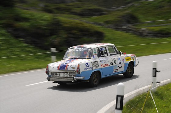 koda 1000 MB Rally na veternskm zvodu Silvretta Classic