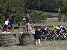 KRÁSNÁ PÍRODA. Cyklisté projídjí kolem fanouk v 9. etap závodu Tour de