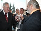 Prezident Milo Zeman v Osvtimanech (4. ervence 2013)