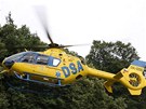 Záchranáský vrtulník pepravil tce zranného na urgentní píjem ostravské