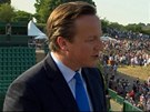 Britský ministerský pedseda David Cameron komentuje po finálovém zápase