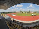 Otevení nového atletického stadionu v Plzni na Skvranech. 