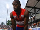 Americký sprinter Tyson Gay se v Lausanne blýskl  ruhým nejlepím asem oku