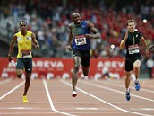 ZVR DVOUSTOVKY. Jamajsk sprinter Usain Bolt vtz na mtinku Diamantov