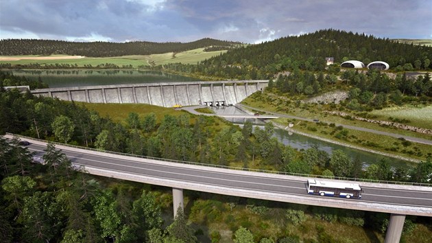 Vizualizace p�ehradn� hr�ze v Nov�ch He�minovech.