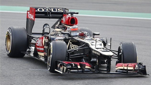Kimi Räikkönen s vozem Lotus v tréninku Velké ceny Nmecka formule 1.
