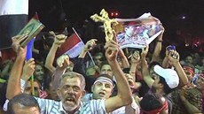 Protesty na nám�stí Tahrír v egyptské Káhi�e