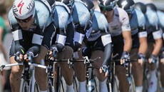 Cyklisté stáje Omega Pharma-Quick Step v časovce družstev na Tour de France,
