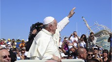 Pape� na ostrov� Lampedusa. 