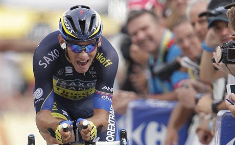 Roman Kreuziger pi horské asovce na Tour de France. 