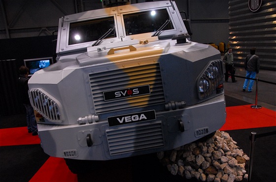 Obrnn vozidlo VEGA na letonm veletrhu obrannch a bezpenostnch
