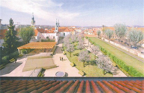 Loretánská zahrada po plánované rekonstrukci