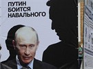 Putin se Navalného bojí. Transparent v Kirov (18. ervence 2013)