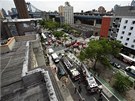 Kolaps budovy v ínské tvrti v New Yorku (11. ervence 2013)
