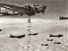 Americké bombardéry B-17 v ostré akci.