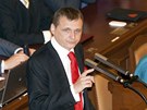 Poslanec VV Vít Bárta hovoí pi jednání Snmovny. (17. ervence 2013)