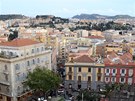 Cagliari, výhled z Bastione di Saint Remy na Piazza Constituzione
