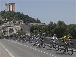 Cyklisté bhem 15. etapy Tour de France, která se jela na výroí dobytí...