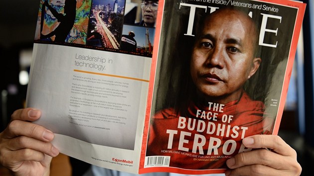 Buddhistický mnich a nacionalista Wirathu na obálce �asopisu Time